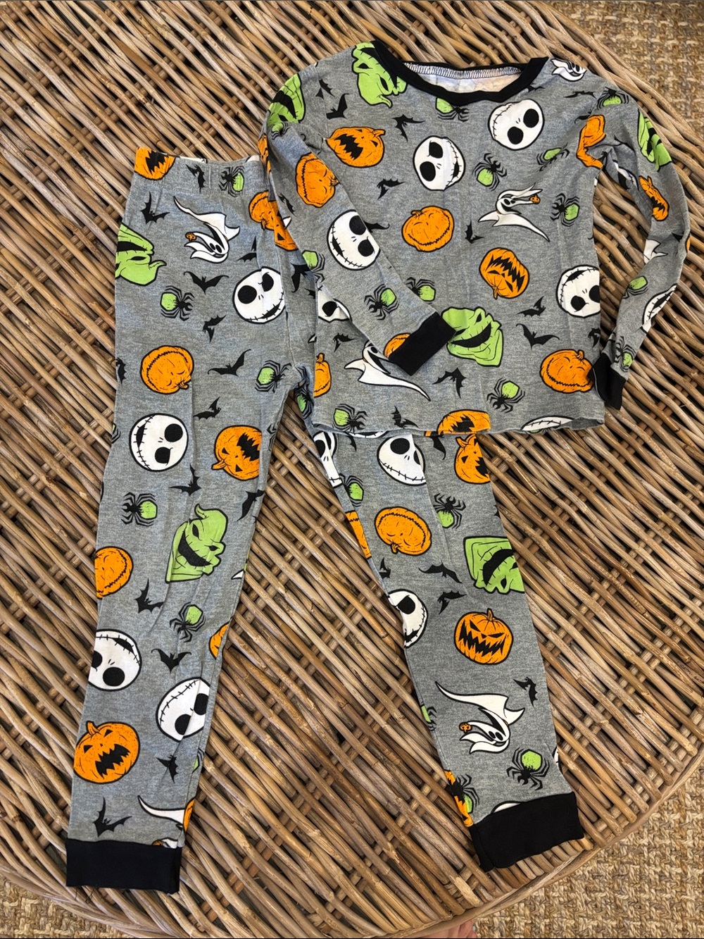 Disney Halloween Pajama Set with Orange & Green Accents